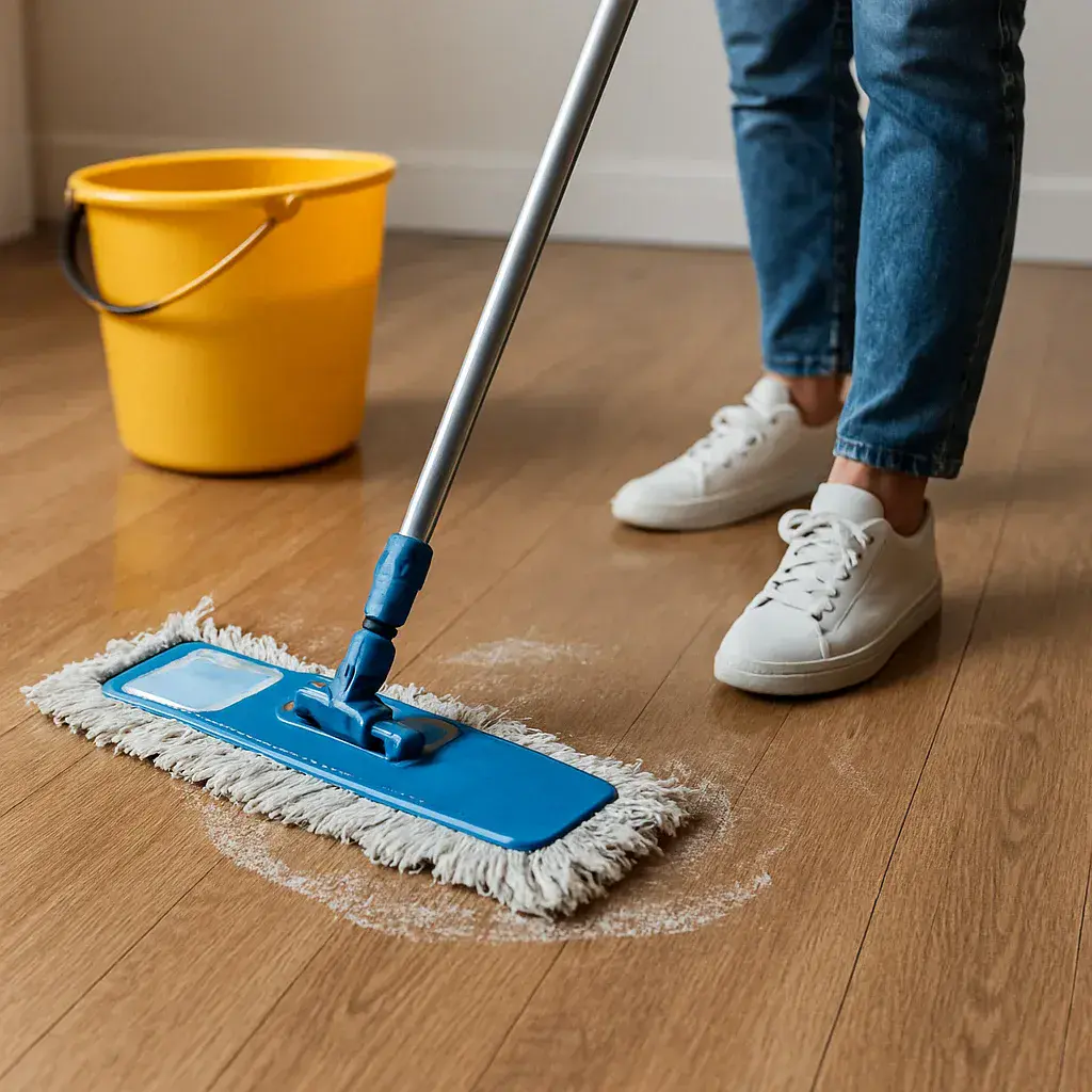 Mopping hardwood and tile floors